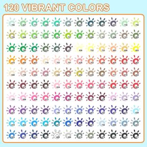Marcadores Acrílicos Líquidos Directos de Fábrica en Oferta, para Dibujo Artístico, Pintura, Manualidades Creativas, 60, 120, 168 Colores - Product Image 2