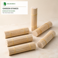 Piquets de jardin en bambou découpés avec précision, à extrémité biseautée et tranchante pour une insertion facile dans le sol, pour serres et pépinières, commande en gros