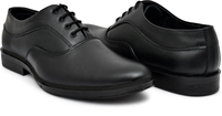 Chaussures noires en cuir véritable à enfiler pour hommes – Décontractées, habillées, coupe classique, légères, confortables, séchage rapide, pour le bureau et le quotidien
