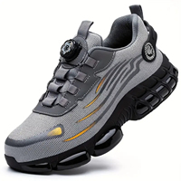 Chaussures de sécurité à boucle automatique, chaussures anti-perforation avec embout en acier, chaussures de protection anti-écrasement unisexes tendance pour l'usine
