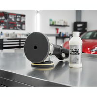 Disque de polissage en mousse noire à surface plane avec trou central, 6 pouces, pour finition finale et détaillage automobile