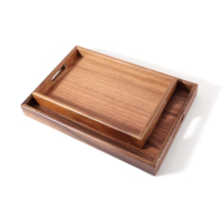 Plateaux de service rectangulaires en bois, assiettes à fruits rectangulaires en bois naturel, planches en bois pour bar, café, fête