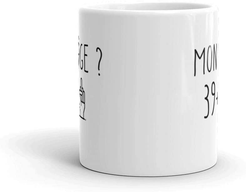 Tazza 40° Compleanno Donna – “I Am 39 + 1” – Ceramica 325 Ml, Nero, Regalo Divertente