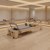 Reformer Pilates Professionnel en Bois de Chêne – Lit d'entraînement de qualité studio pour le renforcement du tronc, idéal pour la salle de sport et l'usage domestique