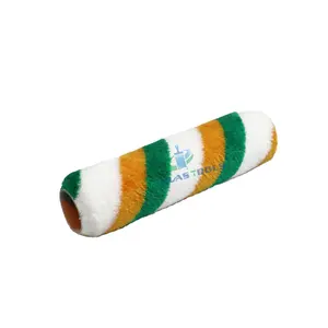 white base yellow and green line acrylic 9 inch paint roller refill sleeve