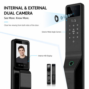 Serrure de porte intelligente à empreinte digitale numérique 2026 Tuya WiFi avec reconnaissance faciale 3D, interphone vidéo, carte mémoire cloud, pour acier/bois, sécurité domestique - Product Image 6