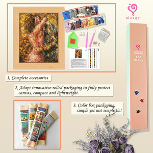 Pintura de Diamantes 5D Personalizada de Fábrica OEM, Arte de Pared 5D Impreso con Diseño de Abrazo Apasionado Moderno para Niños, Arte de Diamantes Moderno DIY - Product Image 3