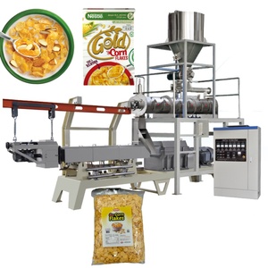 Nueva Línea de Producción de Cereales de Hojuelas de Maíz Bajos en Grasa, Extrusora de Hojuelas de Grano Integral, Equipo para Cereales de Desayuno con Motor - Product Image 1