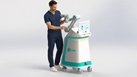 Robot de massage corporel intelligent LSCURE avec têtes interchangeables (chauffage RF, ondes relaxantes, ventouses) et fonction musicale, origine Guangdong