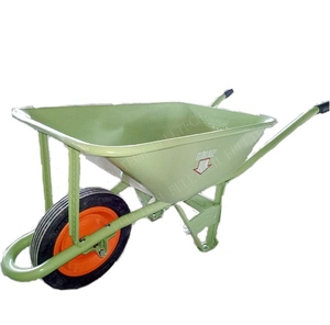 Brouette à plateau métallique de chantier chinoise pour l'Indonésie, Brouette Artco à plateau extra profond avec roue en caoutchouc plein, Gerobak Sorong Artco - Product Image 2