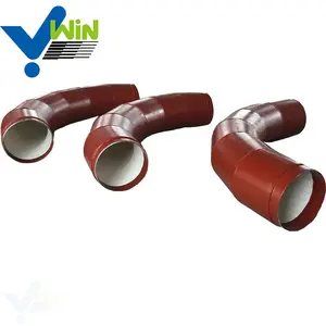 Cotoveleiras de cerâmica resistentes ao desgaste para tubos de sistema de transporte de carvão pulverizado e de remoção de poeira produzidas por Zibo Win-Ceramic