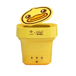 12V DC Niedliche Karikatur B. DUCK Pasteur isierung Kids Moyu Mini Faltbare Baby waschmaschinen für Baby kleidung