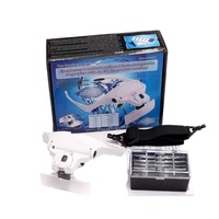 Head-mounted LED Light Reading & False Eyelashes Grafting Magnifier with Repair Function 9892B1