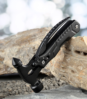 Marteau de sauvetage multifonctionnel compact et portable, outil multifonctionnel pour le camping en plein air, équipement de survie, cadeaux pour hommes