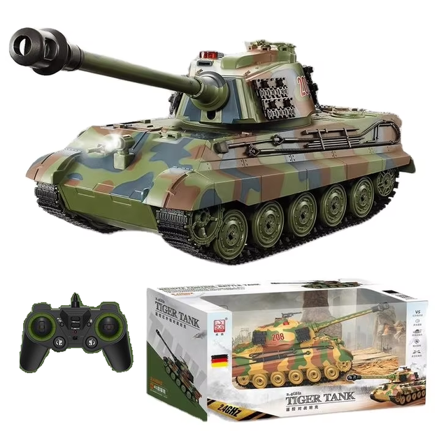 6610A 1/16 Remote Control Battle Tank 2.4G Multi Functional Battle Tank Main Battle Tank Simulation Sound Effect RC Car Toy