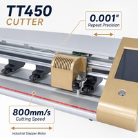 Plotter de Corte de Vinilo Industrial TT450 de 17.7 Pulgadas, Pantalla Táctil con Contorno Automático, Máquina de Corte de Papel de Alta Precisión, Impresión por Sublimación