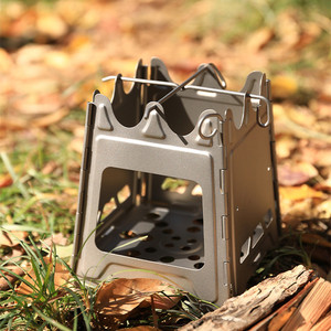 Estufa de Leña Portátil de Titanio para Cocina al Aire Libre, Picnics, <span class=keywords><strong>Camping</strong></span> y Barbacoa, Estufa Plegable Compacta, Combustible Sólido de Alcohol 300g - Product Image 2