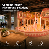 Parque Infantil Interior de Juego Suave, Castillo de Dulces, Tobogán en Espiral, Rampa de Escalada, Piscina de Pelotas, Certificado ASTM EN1176, Proyecto para Hoteles y Clubes
