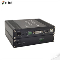 Extenseur de Fibre 1Ch 1080P DVI + USB KVM + 1Ch RS232 + 1Ch Audio Stéréo Bidirectionnel + 1Ch GPIO
