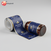 Produit de soins de santé imperméable personnalisé bouteille de supplément étiquette privée rouleau argent Bopp autocollant impression étiquette imprimer