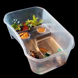 TianboChenghai Ecologisch Verantwoorde Moderne Rechthoekige Plastic Schildpad All-in-One Rif <span class=keywords><strong>Aquarium</strong></span> Accessoire <span class=keywords><strong>Paradise</strong></span> Tank Box XS - Product Image 1