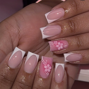<span class=keywords><strong>Uñas</strong></span> <span class=keywords><strong>postizas</strong></span> cuadradas <span class=keywords><strong>con</strong></span> puntos de polka dot estilo Old Money, <span class=keywords><strong>uñas</strong></span> francesas de gel, <span class=keywords><strong>uñas</strong></span> <span class=keywords><strong>postizas</strong></span> 3D Y2K <span class=keywords><strong>con</strong></span> adorno, <span class=keywords><strong>uñas</strong></span> artificiales <span class=keywords><strong>con</strong></span> <span class=keywords><strong>pegamento</strong></span> - Product Image 3
