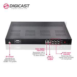 Модулятор IP к RF QAM DVBC DVBT ATSC, модулятор IP к 16 ISDBT модулятор для цифрового ТВ-вещания