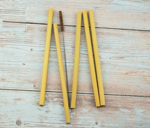 หลอดไม้ไผ่ย่อยสลายได้เป็นมิตรกับสิ่งแวดล้อมหลอดบาร์อุปกรณ์เสริมการดื่มน้ำอินทรีย์ - Product Image 2