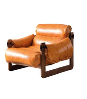 Chaise de salon moderne et luxueuse 1 place, canapé d'intérieur, cuir synthétique, design contemporain rempli de coton, hauteur réglable