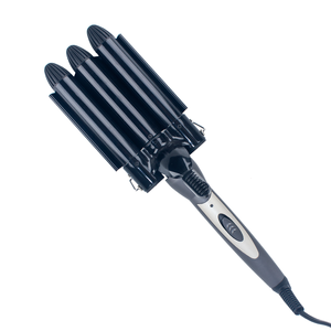 Fer à boucler céramique à trois barils, double tension, pour boucles et ondulations, avec écran LED, adapté à de multiples utilisations - Product Image 1