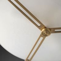 Lampe encastrée en laiton au design nordique moderne postmoderne à LED pour salon, chambre à coucher, café, éclairage de plafond