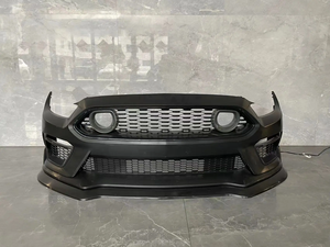 Pare-chocs avant de voiture de style <span class=keywords><strong>Mach1</strong></span> de haute qualité, lèvre avant, diffuseur arrière, jupe latérale avec lumière de calandre pour Ford <span class=keywords><strong>Mustang</strong></span> - Product Image 5