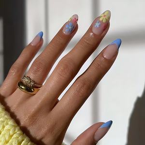 Vente en Gros de Motifs Floraux Design Moyen Amande Coloré <span class=keywords><strong>Pastel</strong></span> Français Conseils Appuyez sur les Ongles - Product Image 5