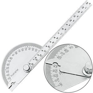 Misura misuratore angolo goniometro righello metallo cercatore 180 gradi goniometro in acciaio inox per la lavorazione del legno strumento di misurazione del legno - Product Image 1