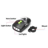 Juego de luces de bocina y luz de bicicleta eléctrica de montaña de carretera plegable trasera delantera y trasera para bicicleta