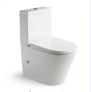 Toilettes en céramique à chasse d'eau, toilettes WC deux pièces avec certificat CE et filigrane