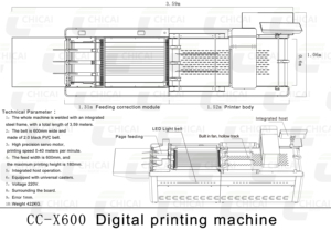 Imprimante jet d'encre industrielle Chicai A3/A4 avec tête d'impression HP, gobelets en papier jetables, impression numérique à passage unique, haute vitesse 50 m/min, multifonction - Product Image 5
