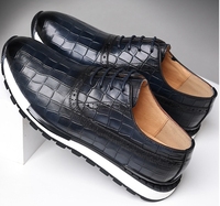 Chaussures habillées décontractées en cuir véritable pour hommes, à lacets, rehaussantes, avec semelle intérieure souple pour l'hiver, style professionnel, mariages, bureau