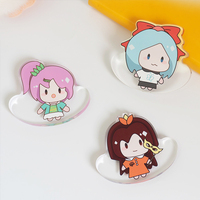 Support de décoration en acrylique transparent pour figurines de musique rock, avec animation périphérique personnalisée en forme d'étoile, base en briques épaisses, style Tide Play, pour animaux de compagnie mignons