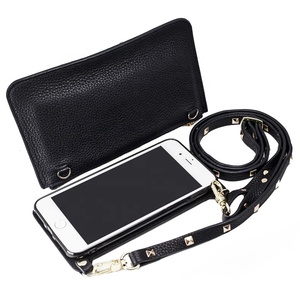 Ốp Điện Thoại Sang Trọng Chính Hãng Pebble Leather Cross Body Có Dây Đeo Vai Túi Đựng Thẻ Cho Iphone XR X XS 11 12 Pro Max - Product Image 4