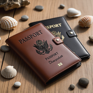 Funda protectora de piel auténtica para pasaporte de fabricante para hombre <span class=keywords><strong>Ridge</strong></span>, funda protectora para tarjetas, billeteras, funda delgada para libro y pasaporte - Product Image 5