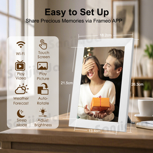 Cadre photo numérique LCD Wi-Fi Cloud 10,1 pouces avec 32 Go de mémoire, application FrameO, partage d'album vidéo, prix d'usine - Product Image 2
