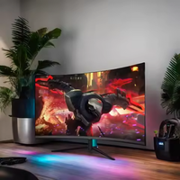 Moniteur de Jeu Incurvé OLED Ultra-Large 49 Pouces Haute Définition 5K 75Hz avec Support Réglable