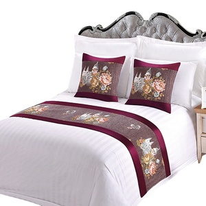 Wholesale Polyester Jacquard Luxury Size of Queen king Hotel Decorative <strong>Bed</strong> <strong>Runner</strong> for Sale - Product Image 5