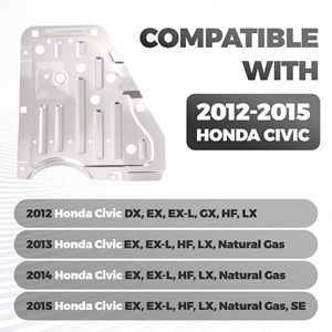 Protection anti-éclaboussures moteur Honda 74114-T0A-A00 en aluminium pour modèles Civic 2012-2015 - Product Image 1