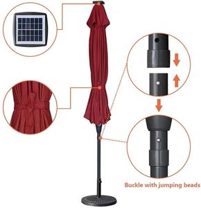 Parasol solaire LED pour jardin, balcon et terrasse, nouveau design résistant aux UV - Product Image 4