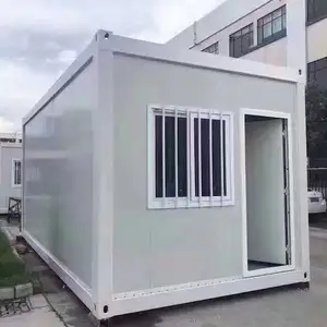 Rumah kontainer modular luar ruangan mudah untuk membangun rumah kontainer pak datar prefabrikasi