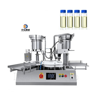Línea de sistema de embalaje de escritorio Inyección automática de 10ml Botella de vidrio pequeña para mascotas Máquina de llenado y tapado de viales líquidos - Product Image 2