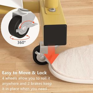 تصميم جديد مزدوج قضبان توفير مساحة الملابس المعلقة مع عجلات - Product Image 5