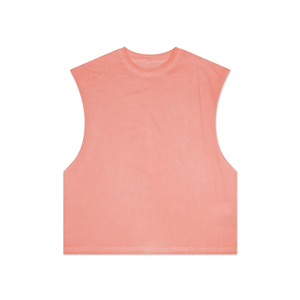 Débardeur en coton haute performance pour hommes avec col côtelé et design sportif pour la gym, la course à pied et le yoga - Product Image 1